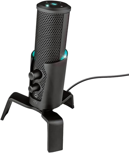 Trust GXT258 Fyru Metal 4 Mode Podcasting Gaming Streaming Microphone
