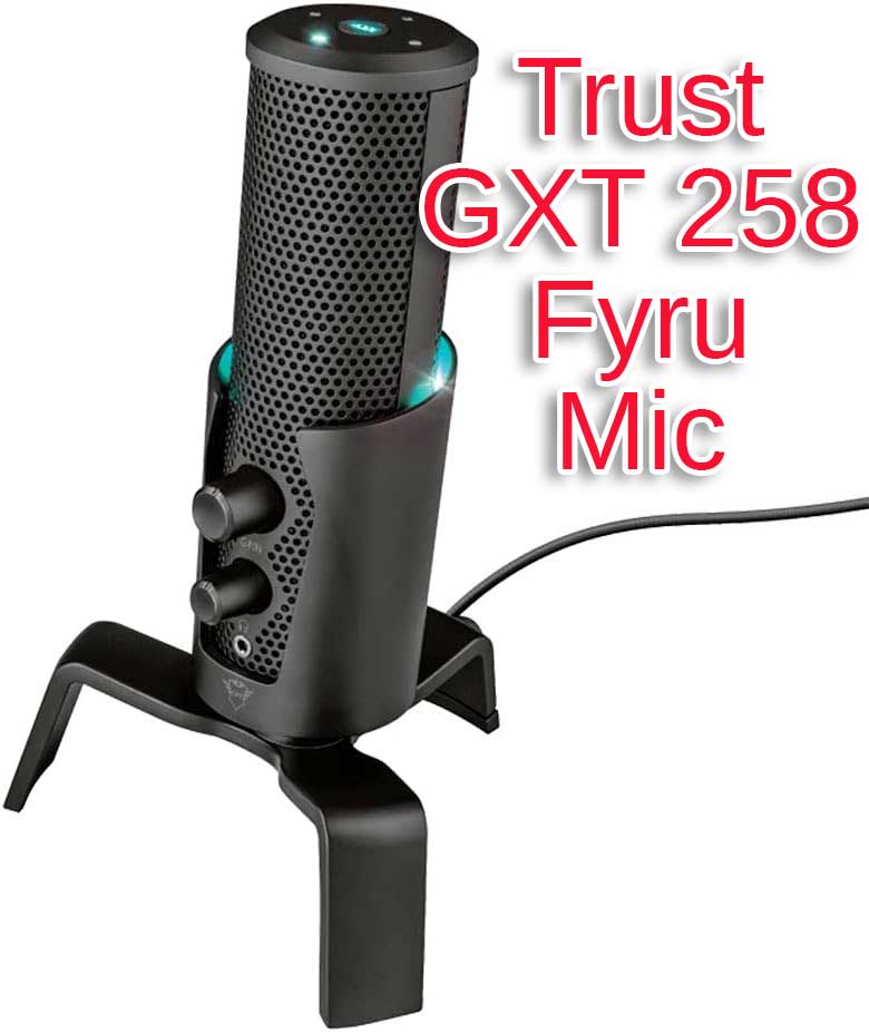 Trust GXT258 Fyru Metal 4 Mode Podcasting Gaming Streaming Microphone