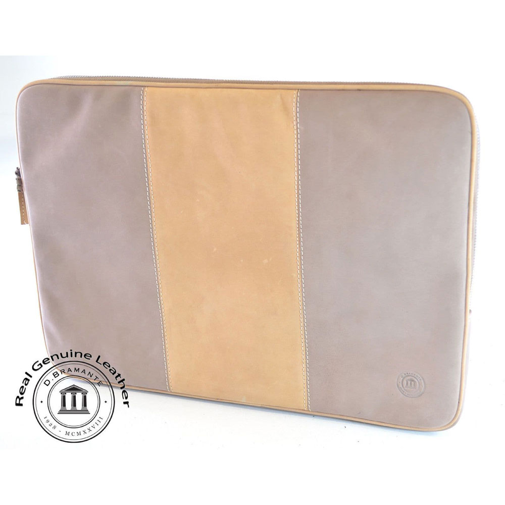 DBramante 1928 Genuine Nubuck Leather 16" Laptop Notebook Case Sleeve Brown