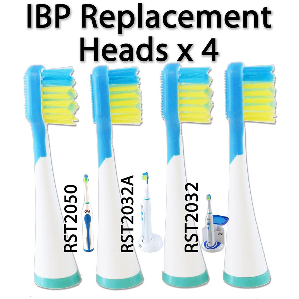 IBP Replacement Toothbrush Heads x 4  Fits RST2032 RST2032A RST2050 RST2031