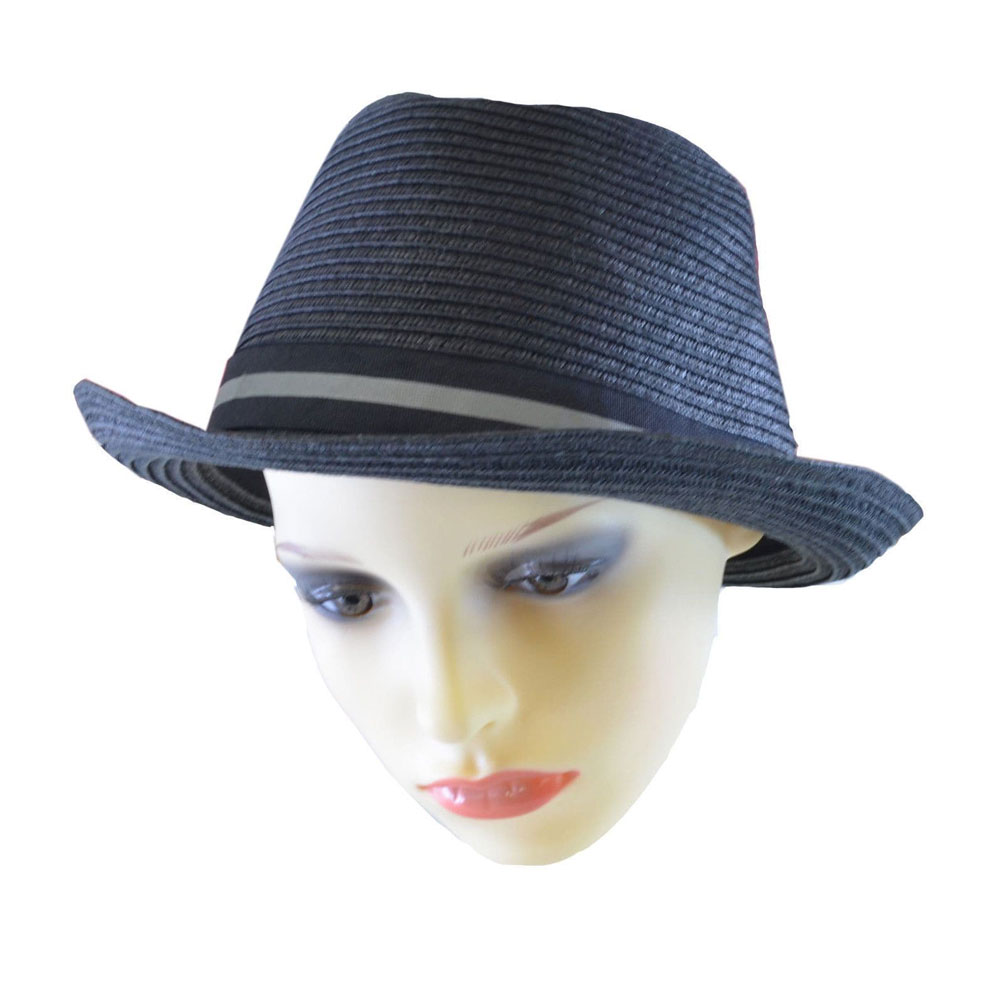 Nixon Tempt Trilby Straw Hat One Size Black Natural