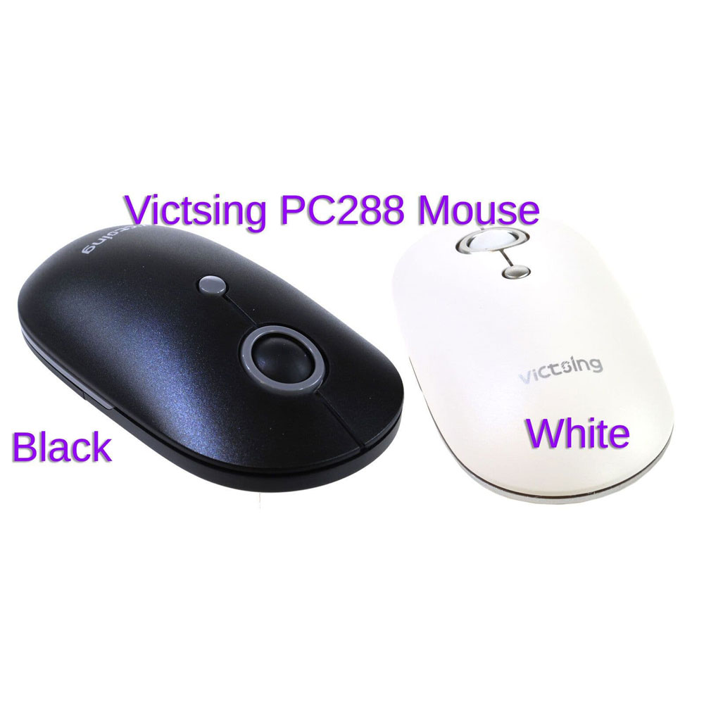 Wireless Mouse 2.4GHz Slim Silent Adjustable White Or Black