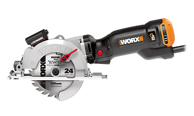 Circular Saw Compact Mains Powered + 3 Cutting Discs Worx WX437 XL 2m Cord 800W