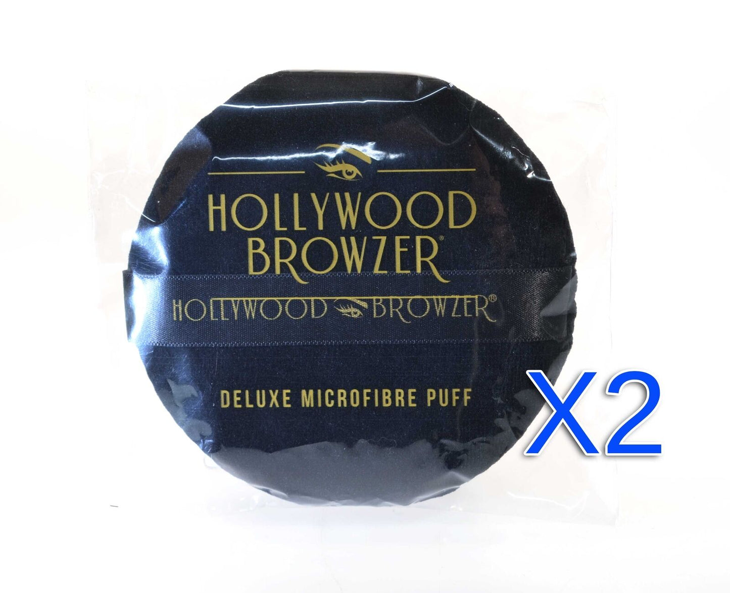 Holywood Browzer Deluxe Microfibre Puffs x 2 Dermaplaning Powder Application