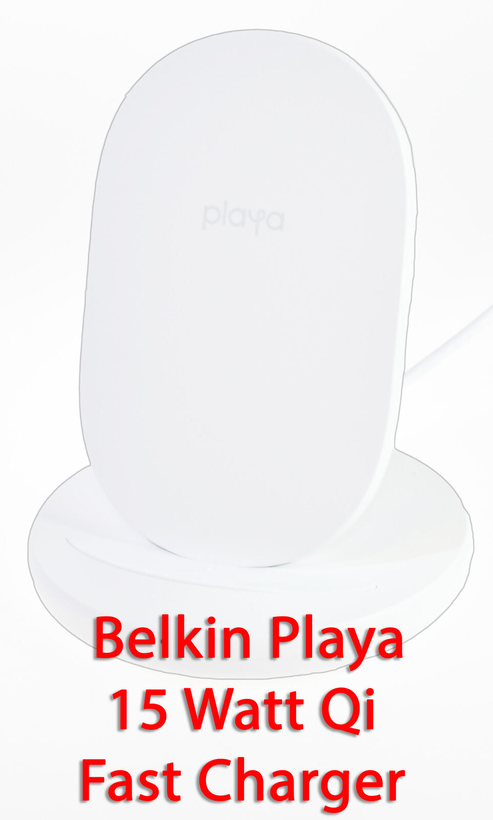 Belkin Playa 15 Watt Mobile Phone  Fast Qi Wireless Charger White