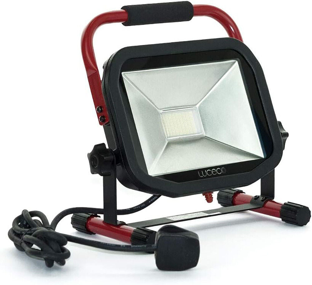 Portable Work Light 38 Watt 3000 Lumen 240v Mains Powered IP65 Luceco 500Watt EQ