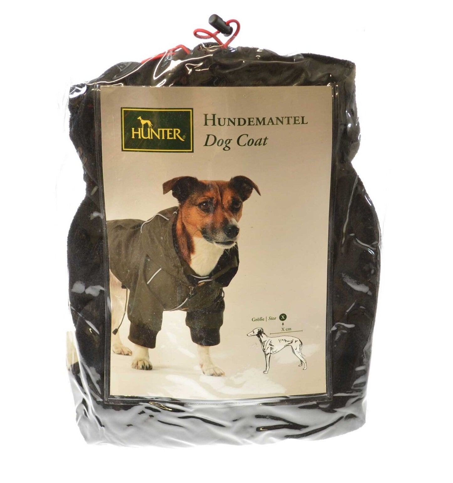 Hunter Dog Leisure Coat Black with Red Seam