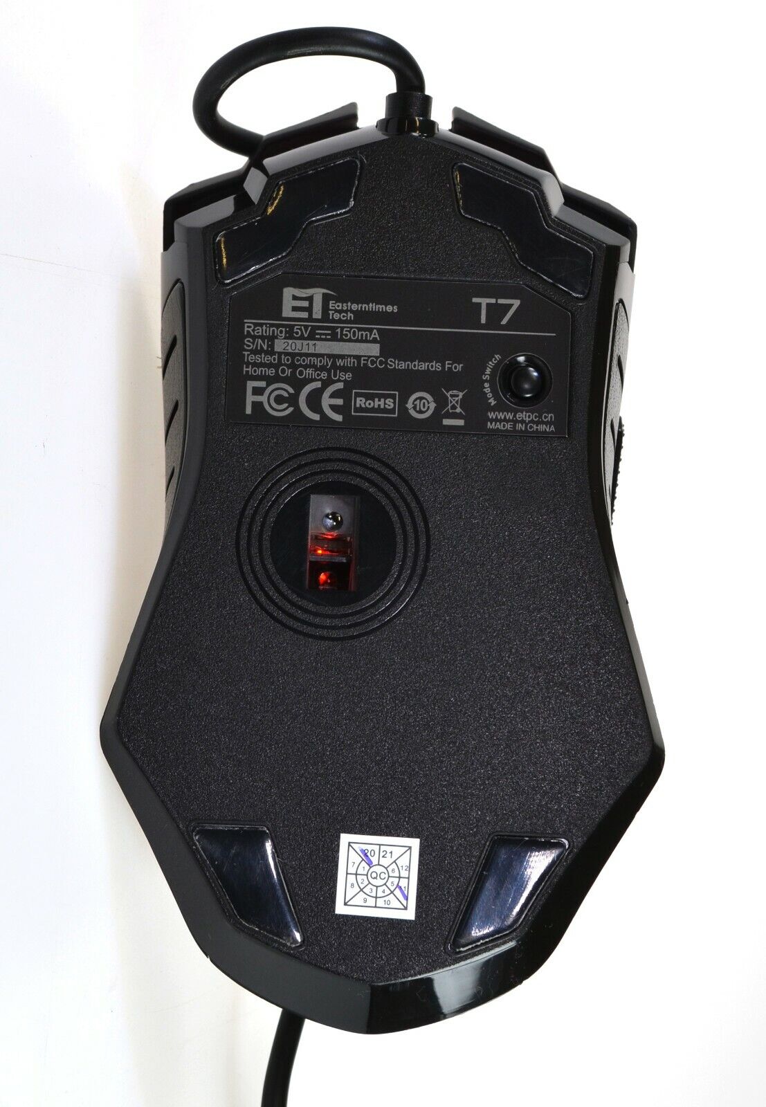 RGB LED Wired Gaming Mouse 7200dpi Programmable 8 Button Victsing T7