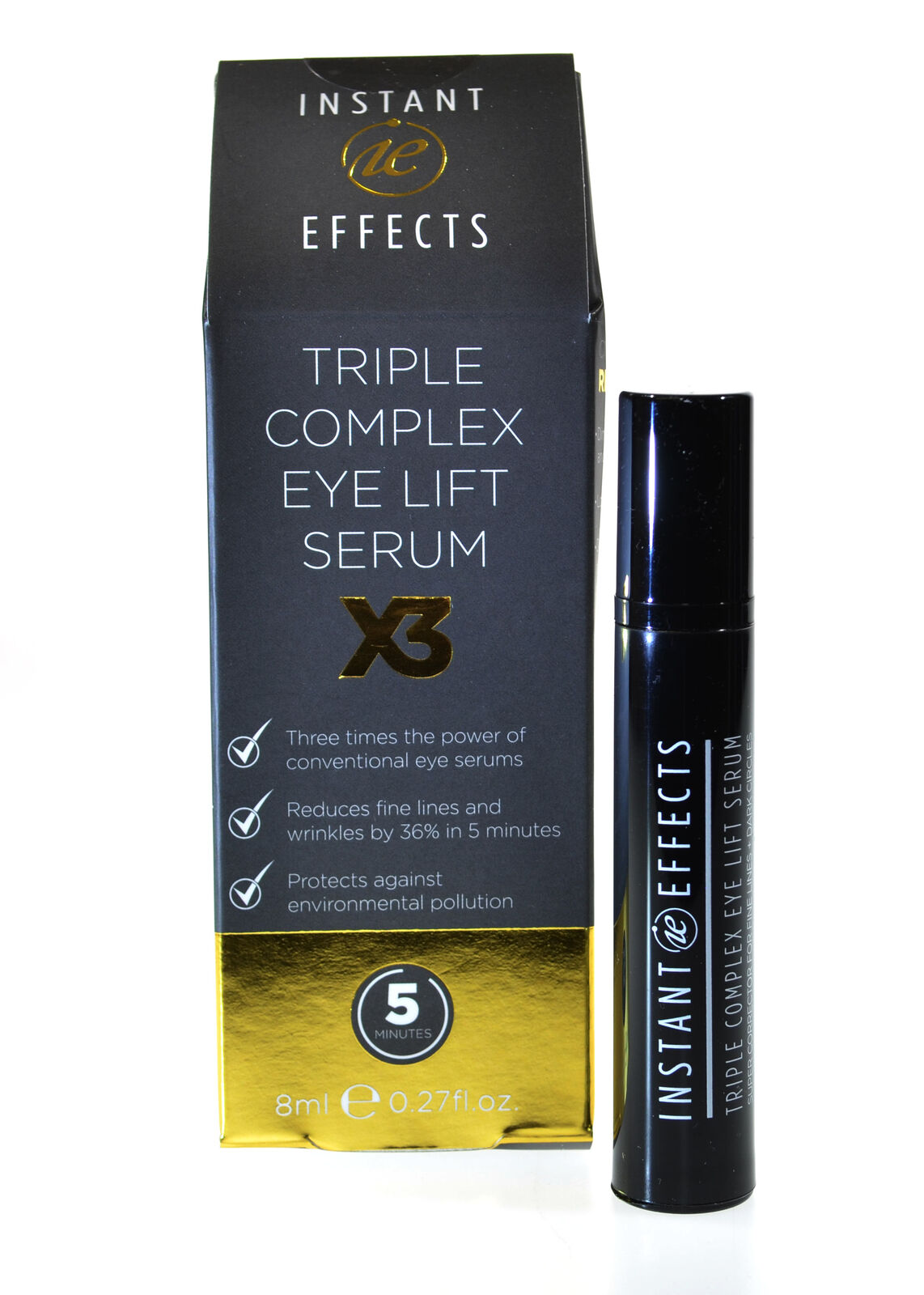 Triple Complex Eye Lift Serum Instant Effects 8ml Dark Eyes Bags Puffy Wrinkles