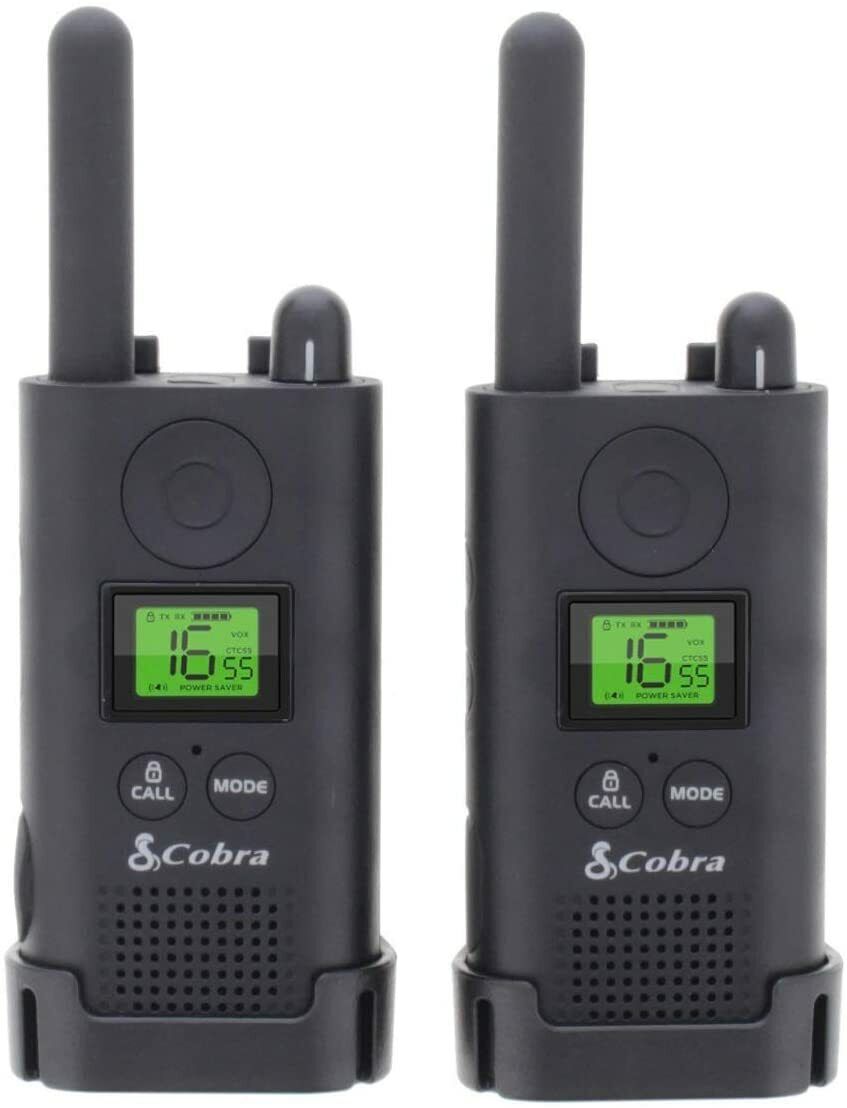 Cobra PU500 Pro Business Walkie Talkie Radio 8km Range Long Runtime 2 Pack Black