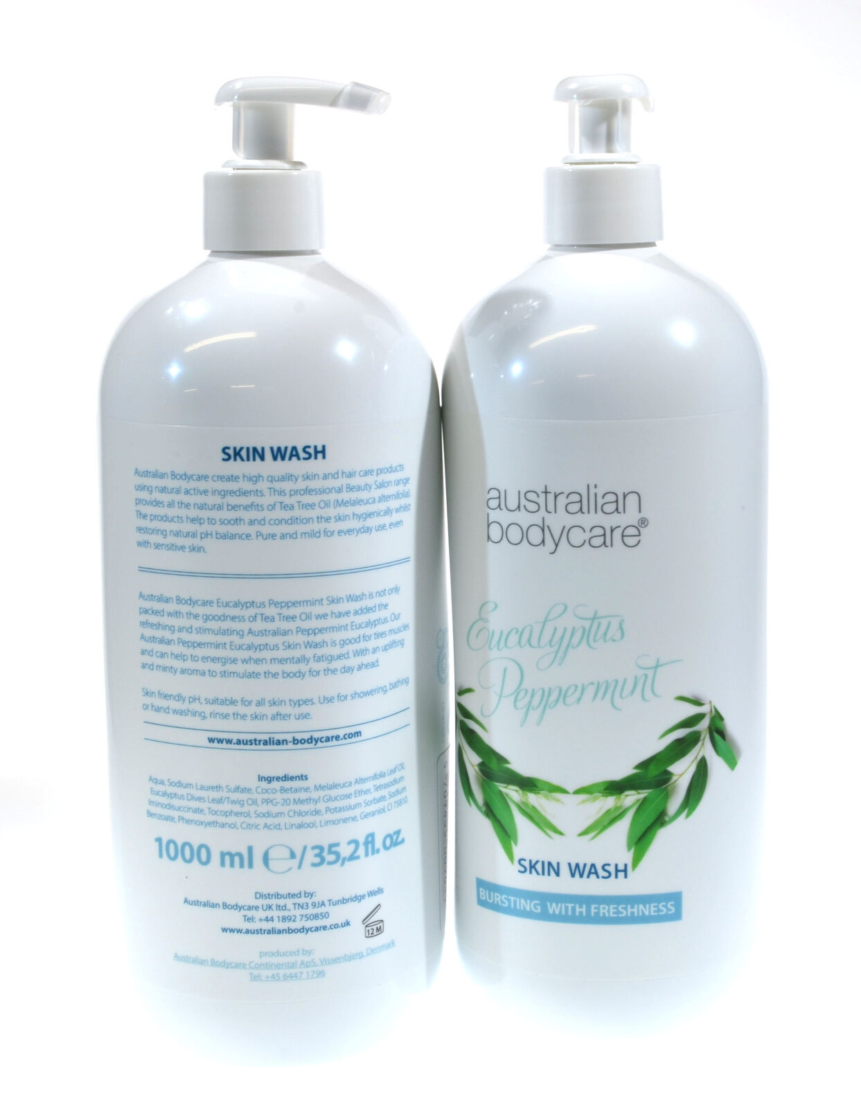 Australian Bodycare Citrus and Eucalyptus Peppermint 1000mls of Each Skin Wash