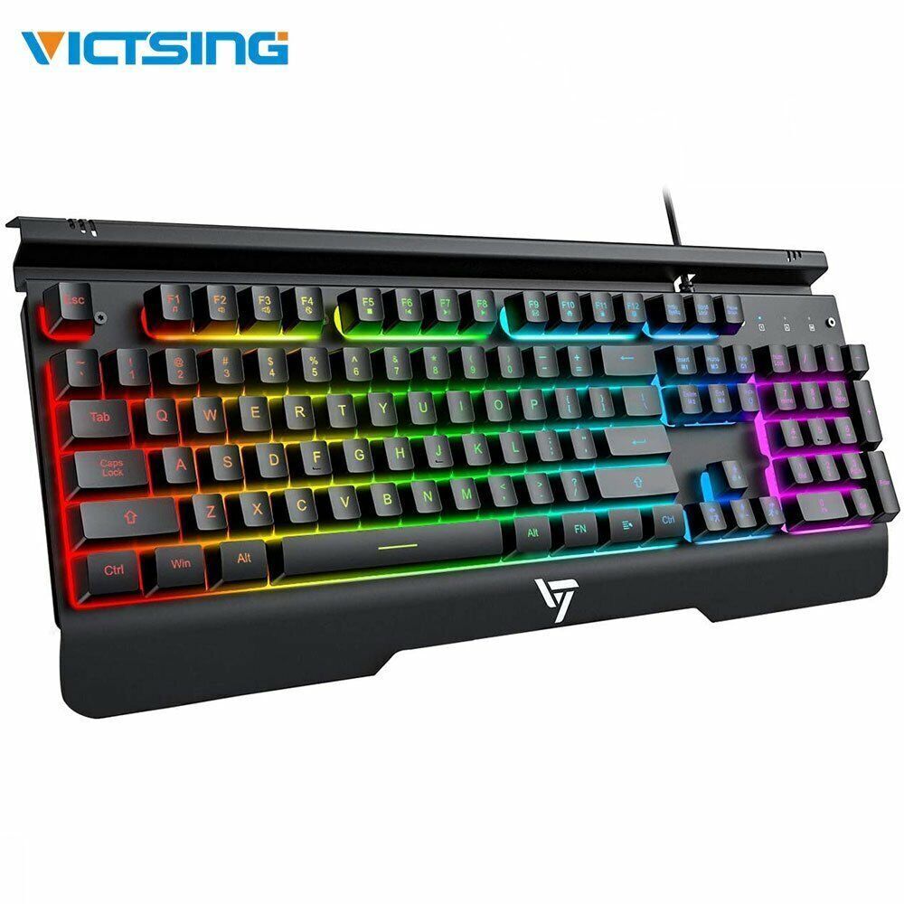  Metal RGB Illuminated Backlit Gaming Keyboard NKey Rollover UK Layout