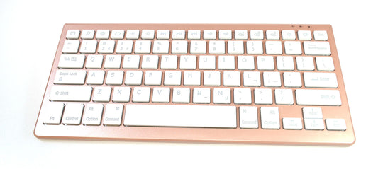 Bluetooth Backlit  Rechargeable Keyboard Rose Gold UK Layout Compact PC Tablet