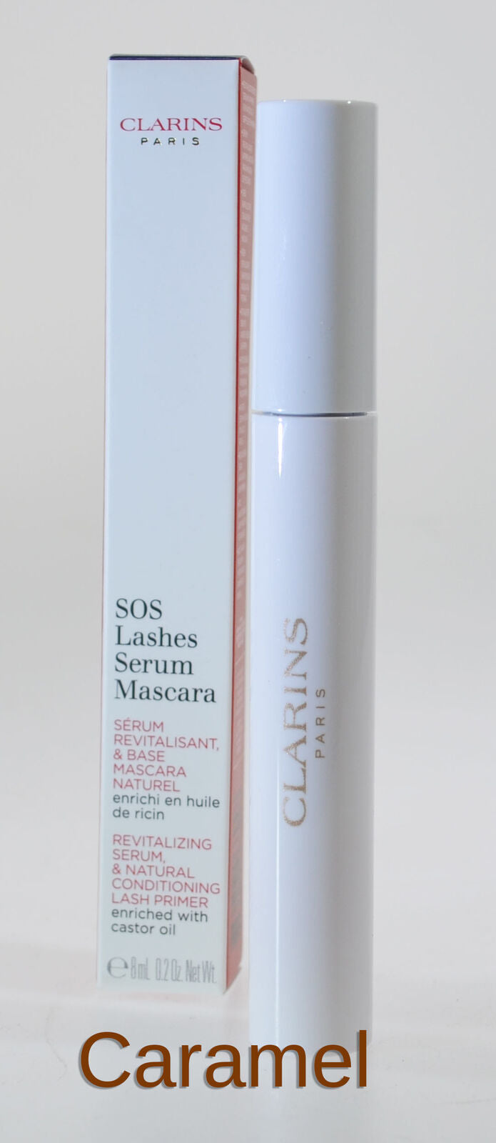 Clarins SOS Lashes Serum Mascara No. 01 Caramel 8 ml Longer Denser Eye Lashes