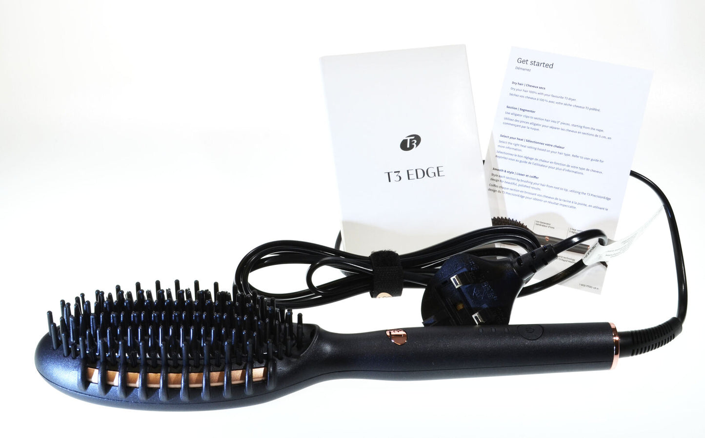 T3 Edge Smoothing Styling Straightening Heated Hot Brush 77582-UK