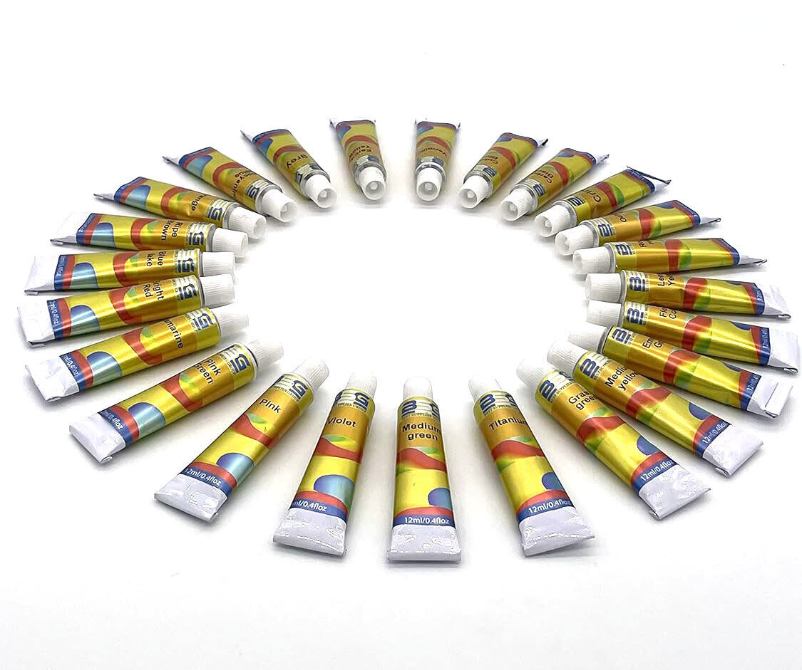 Acrylic Paints 24 x 12ml High Quality Artist All Different Shades