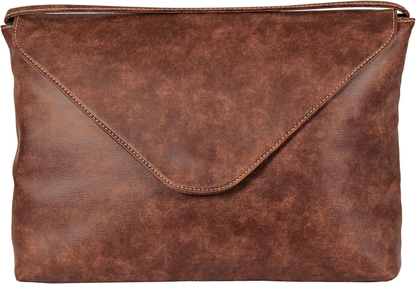 Addison Laptop Sleeve Brown Embossed PU Leather 15.6" Case Wallet Bag Strap