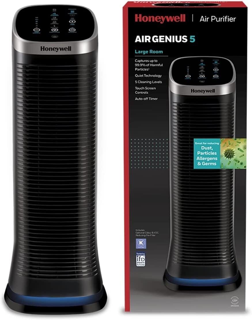 Honeywell Air Genius 5 Large Room Air Purifier with Touch Screen