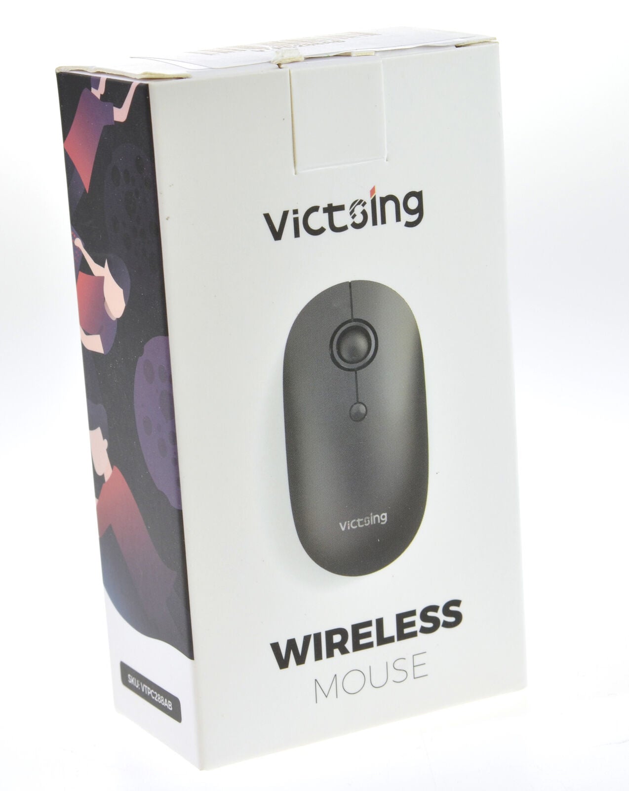 Wireless Mouse 2.4GHz Slim Silent Adjustable DPI Level PC288 White or Black