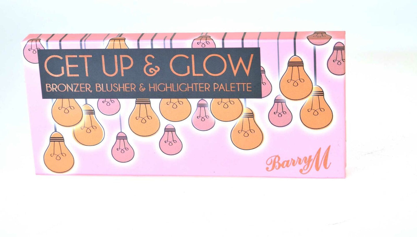 New Barry M Get Up And Glow Bronzer Blusher Highlighter Palette BBHP1