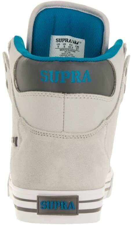 Supra Vaider Mid Top Skater White Grey Green Navy Black Mens Trainers Shoes