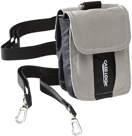 Case Logic Small Storage Bag Minidisc MP3 Player Camera MDC1 Grey Shoulder Strap