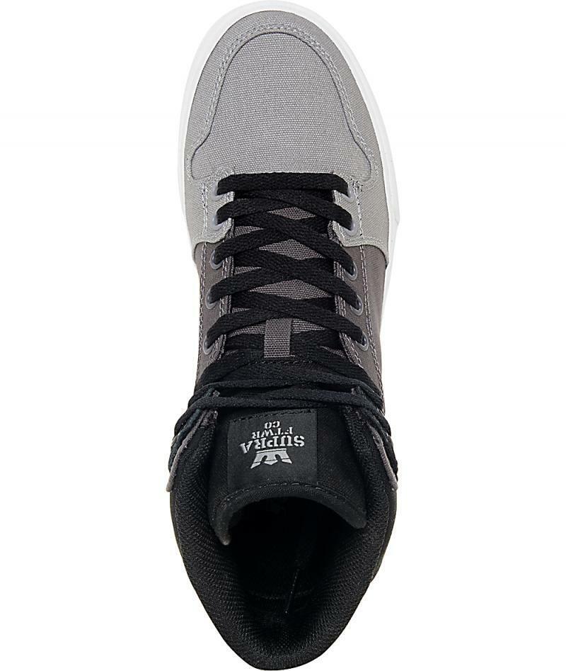 Supra Vaider Mid Top Skater White Grey Green Navy Black Mens Trainers Shoes