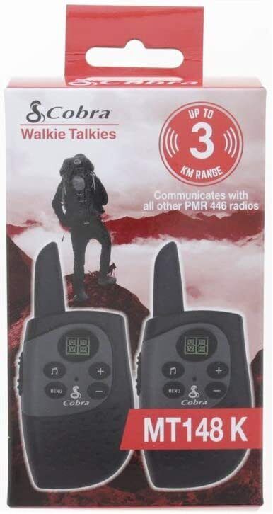 Cobra MT148K Walkie Talkie Two Way Radio Compact Portable 3km Range Power Saving