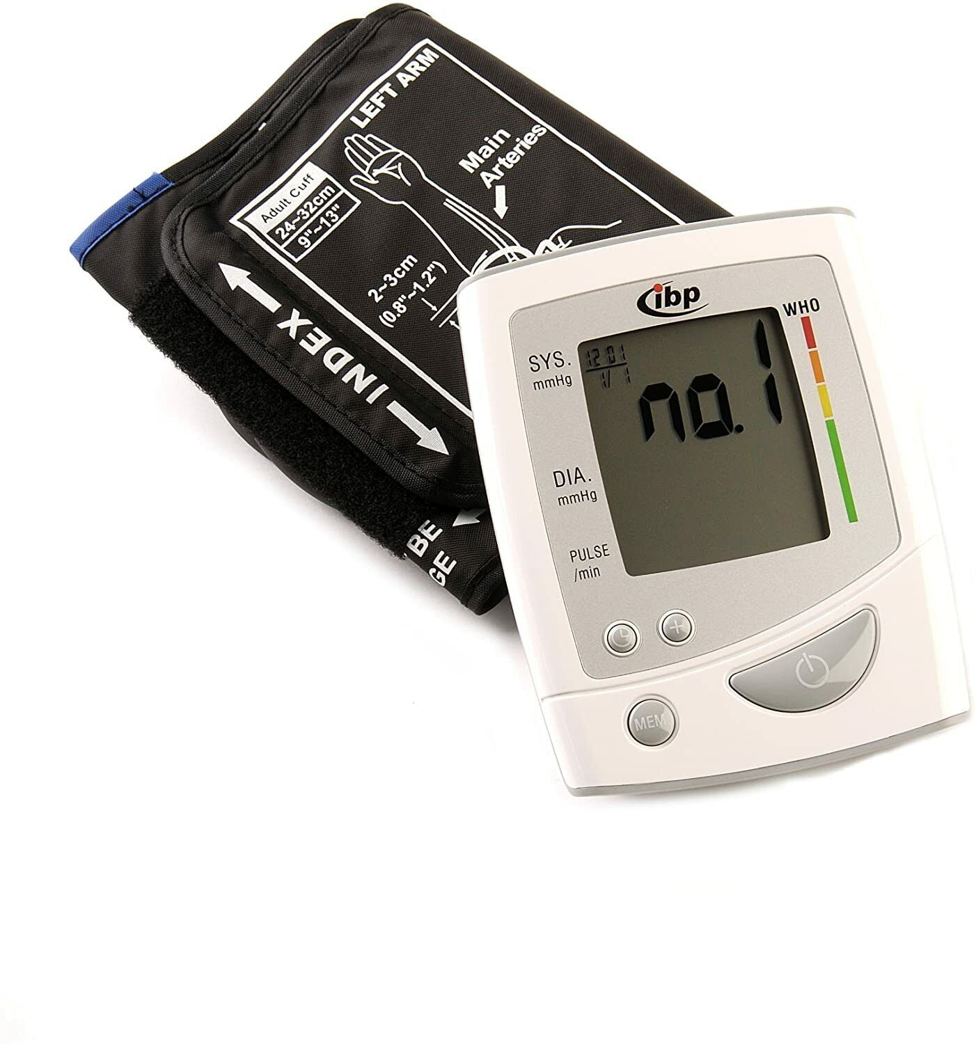 AUTOMATIC BLOOD PRESSURE PULSE MONITOR UPPER ARM CUFF IBP HL-868Z