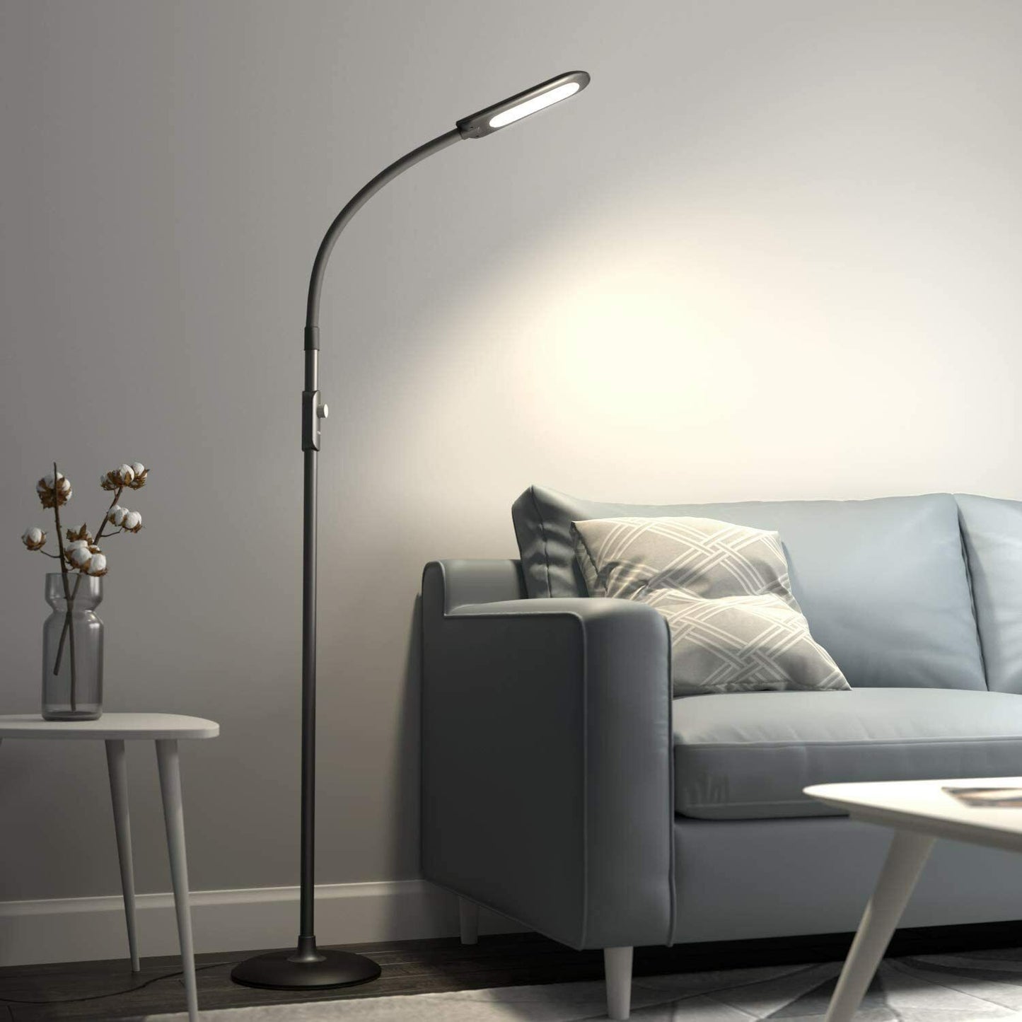 LED Floor Lamp Adjustable 3 Colour Dimmable Super Bright 14 Watt