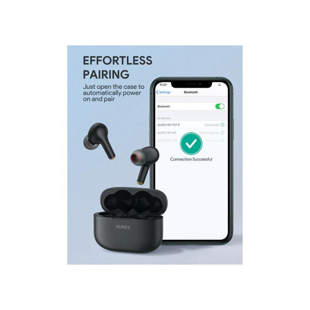 True Wireless IPX7 Water Resistant Earbuds Aukey EP-T27 25 Hour Play Time