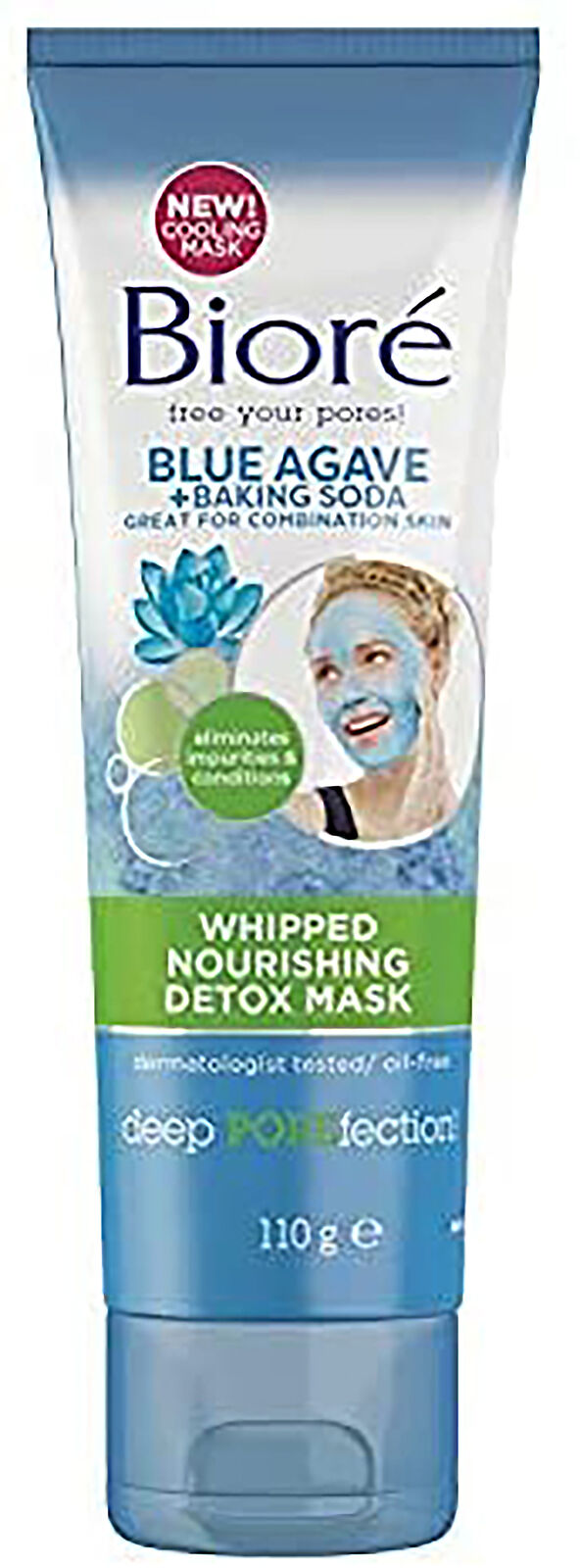 Biore Blue Agave Baking Soda Whipped Nourishing Detox Mask