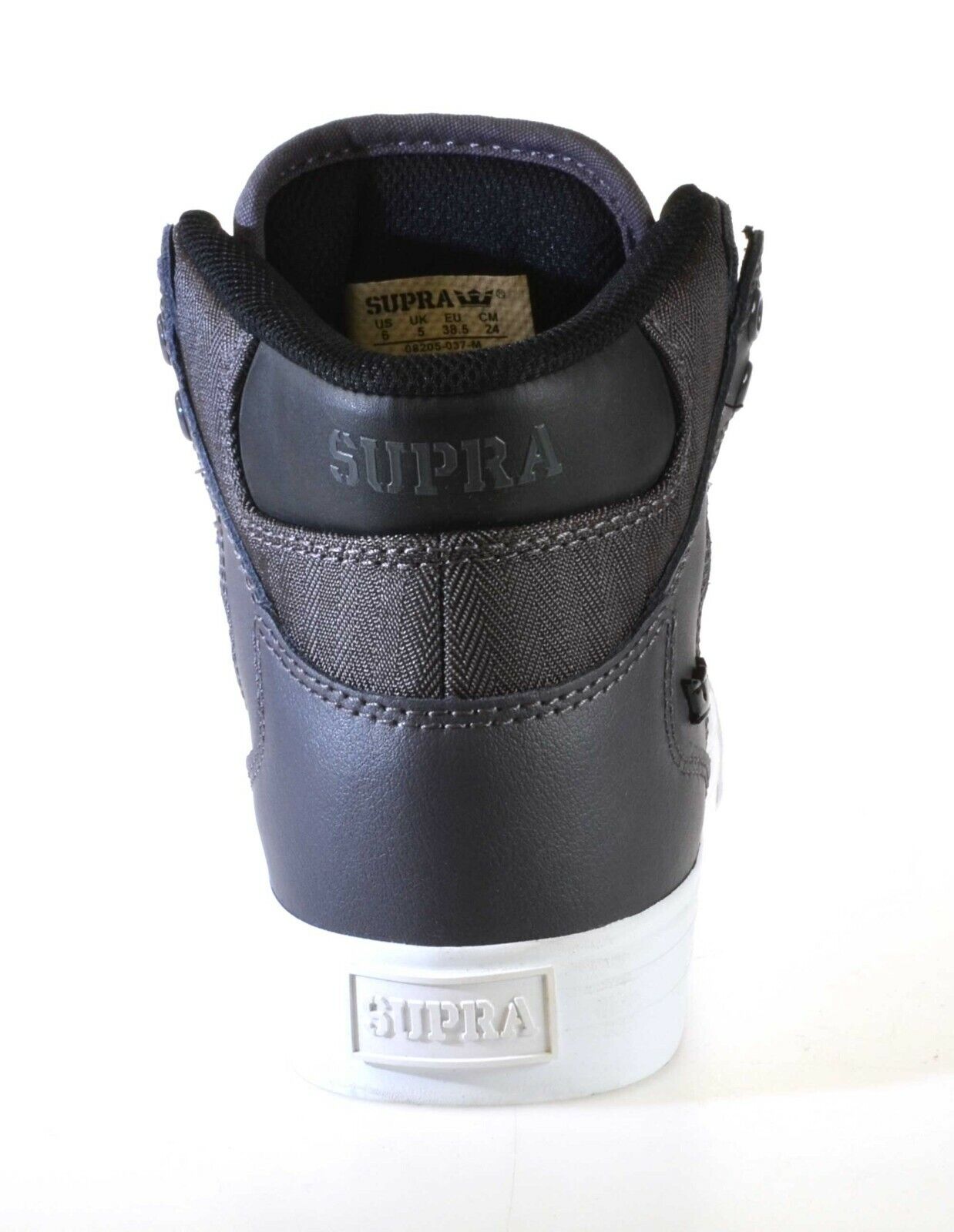 Supra Vaider Mid Top Skater White Grey Green Navy Black Mens Trainers Shoes