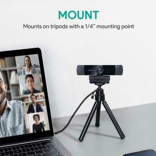 Webcam Dual Mic 1080P High Definition Aukey PC-LM1E Zoom Teams Chat