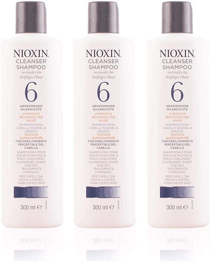 Nioxin Cleanser Shampoo System 6 300ml Pack of 1 2 or 3