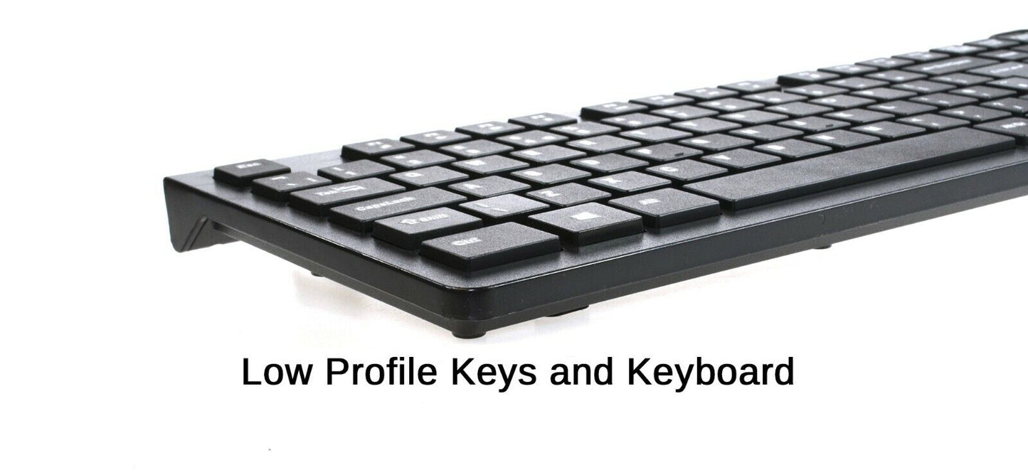 Keyboard UK Layout Compact Quiet Low Profile Chiclet Keys Spill Resist