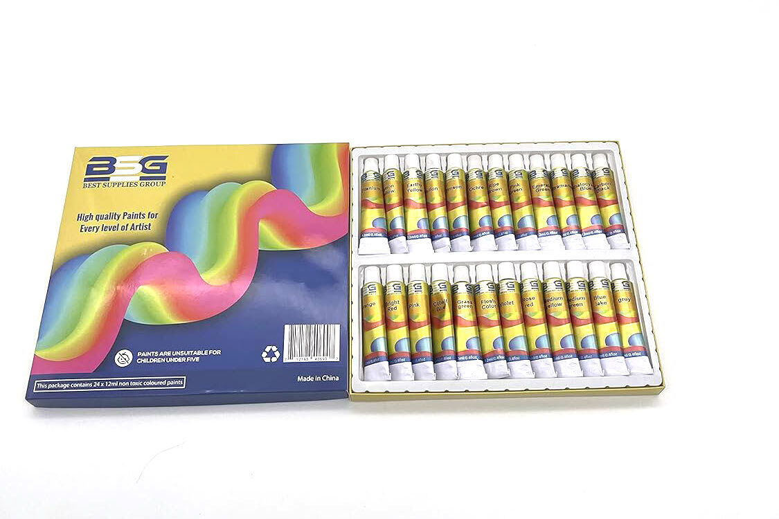 Acrylic Paints 24 x 12ml High Quality Artist All Different Shades