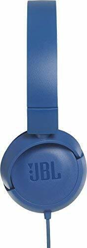 JBL Harman T450 On-Ear Lightweight Wired Headphones Mic Blue