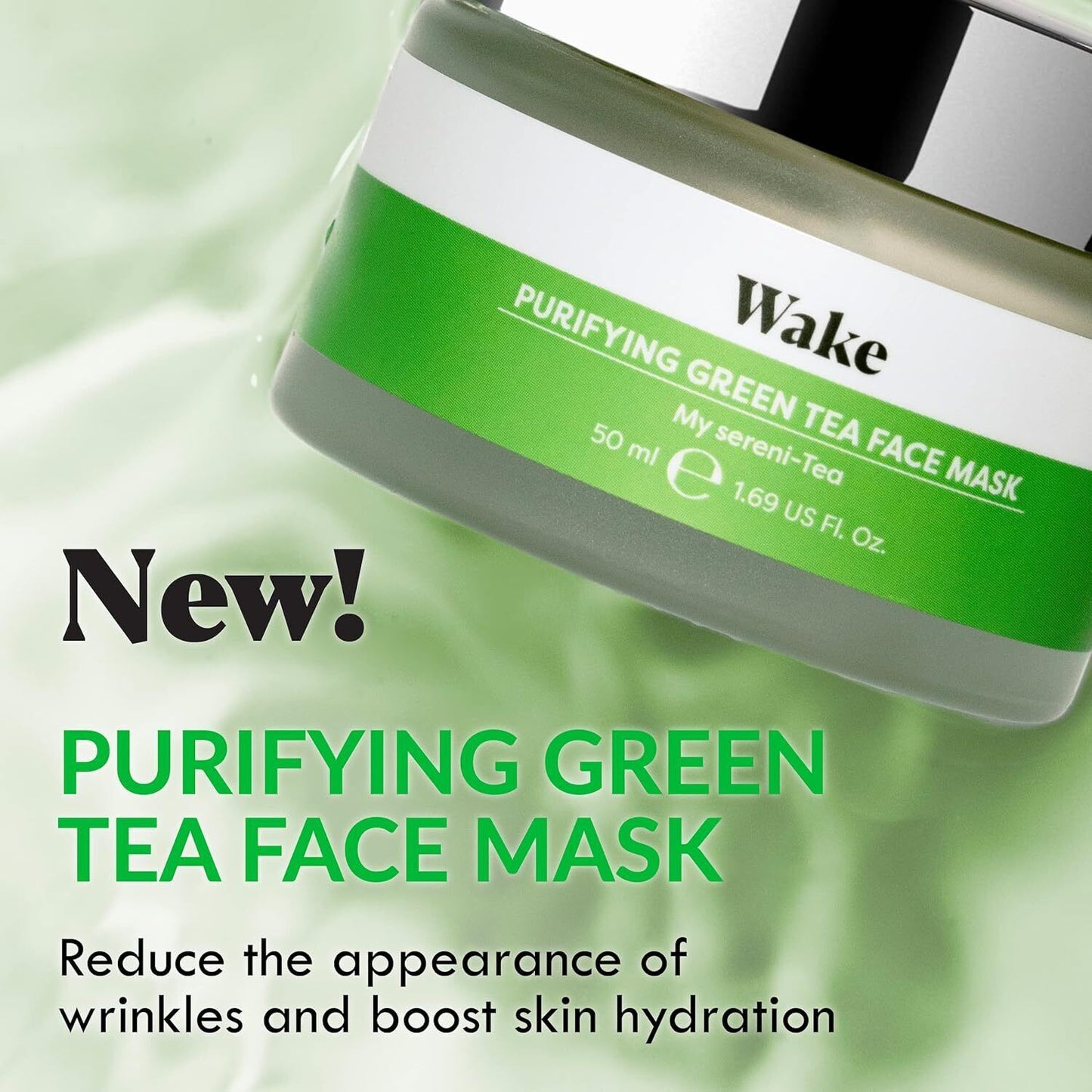 Green Tea Purifying Face Mask  Wake Skincare 50ml All Skin Types