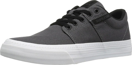 Supra Stacks Vulc II 2 HF Charcoal/White Mens Skater Trainers Shoes