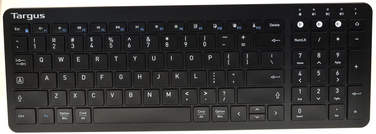 Bluetooth Wireless Keyboard Mac iOS Android Windows QWERTY Number Pad Slim