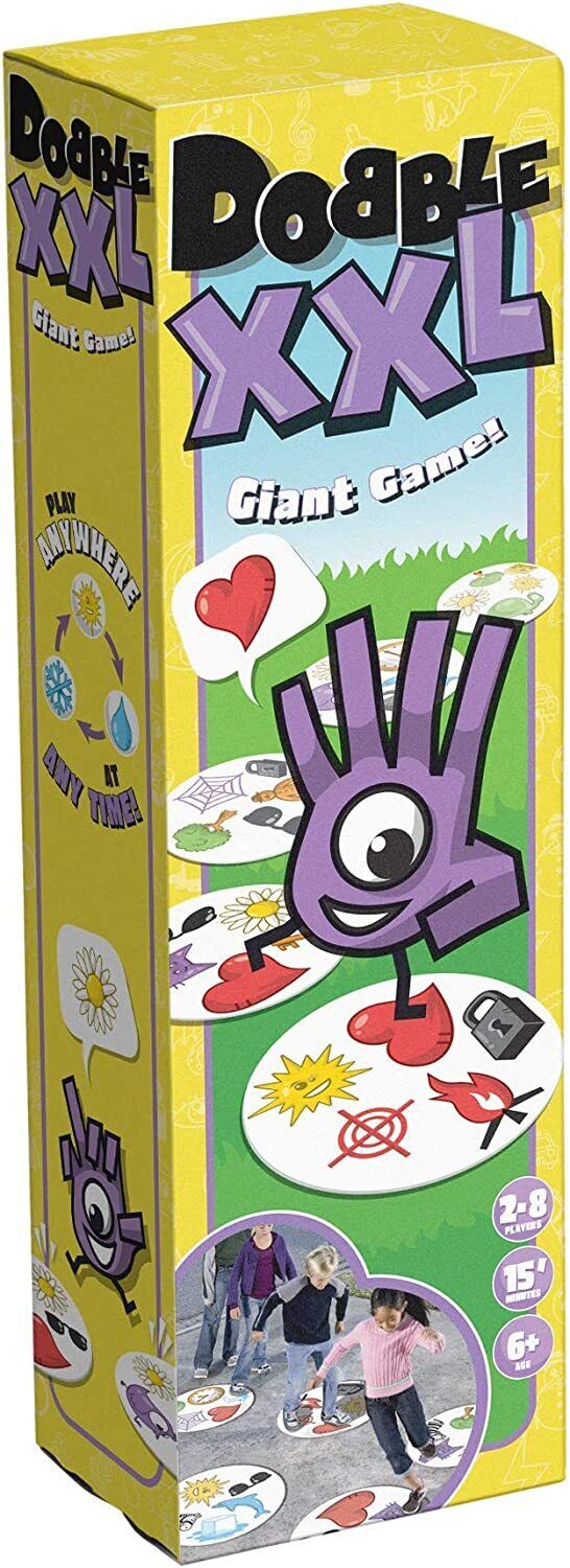 Dobble XXL Giant Card Game Asmodee Ages 6+ Indoor Outdoor + 4 Mini Games