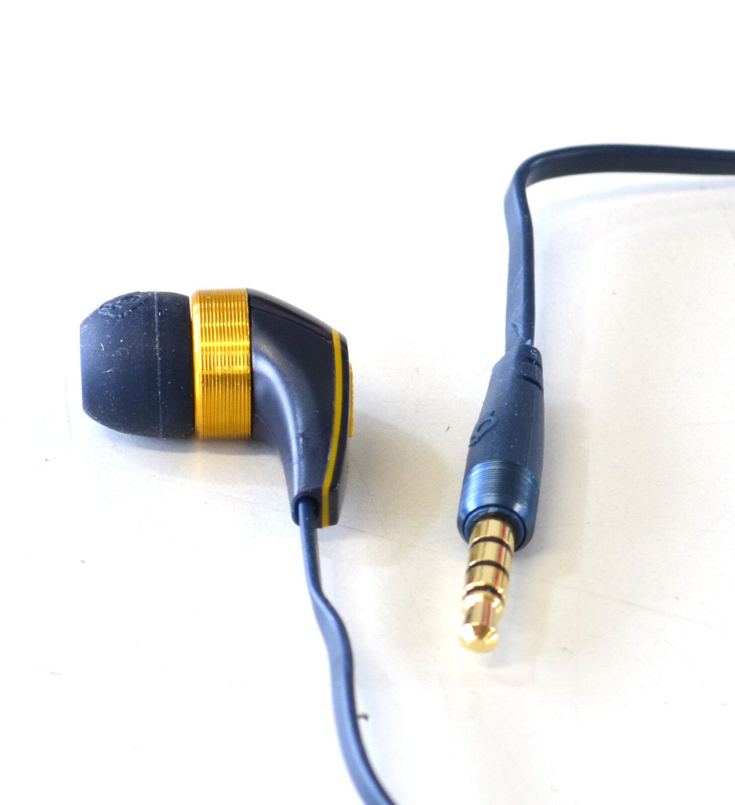 Skullcandy 50/50 Earphones Navy/Metallic Gold iPhone iPad Tablet Mic Remote