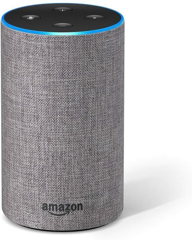 Amazon Echo  Smart Speaker 2nd Generation Heather Grey Alexa Connected Enabled