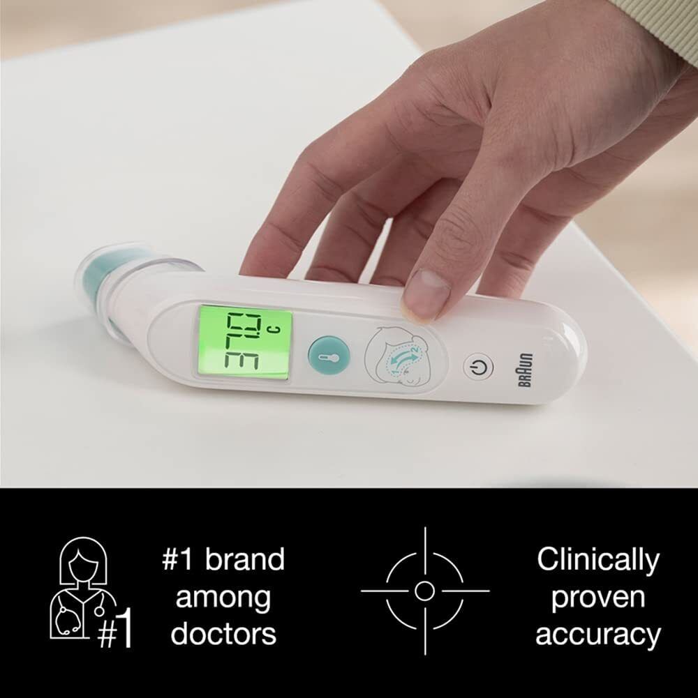 Braun BST200 Temple Swipe Thermometer Forehead Non Invasive Safe Hygenic Acurate