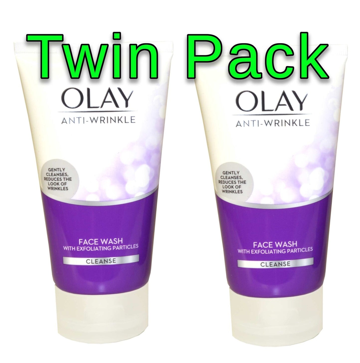 Olay Anti Wrinkle Face Wash Exfoliating 150ml Twin Pack