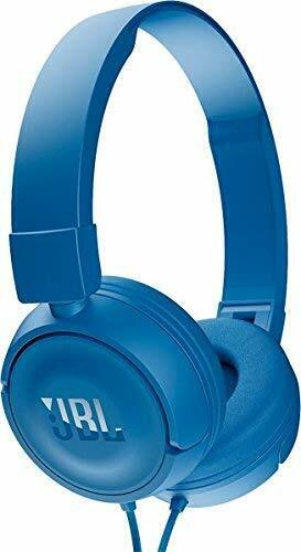 JBL Harman T450 On-Ear Lightweight Wired Headphones Mic Blue