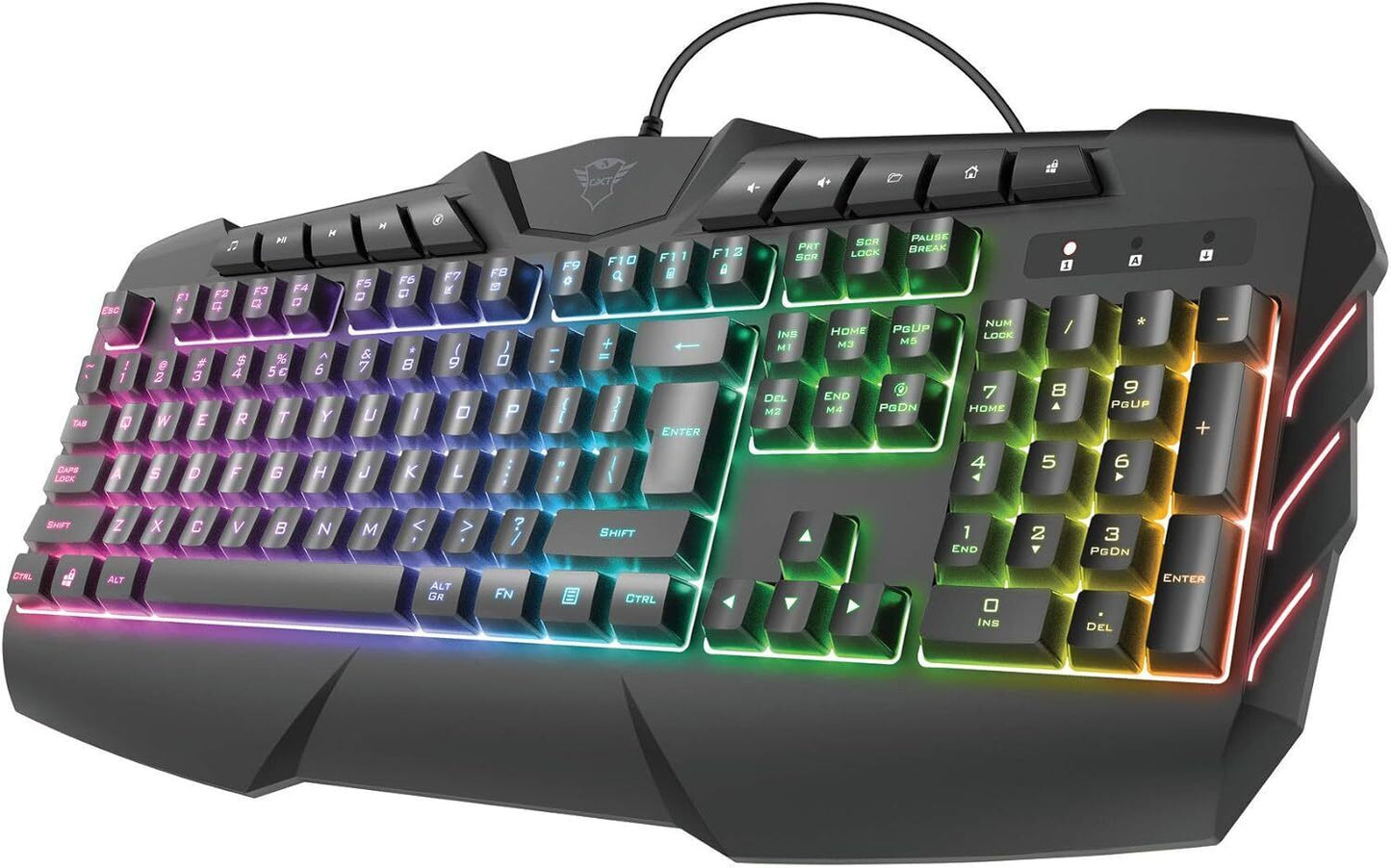 LED Gaming Keyboard Trust Odyss Semi-Mechanical Wired UK Layout Anti Ghosting