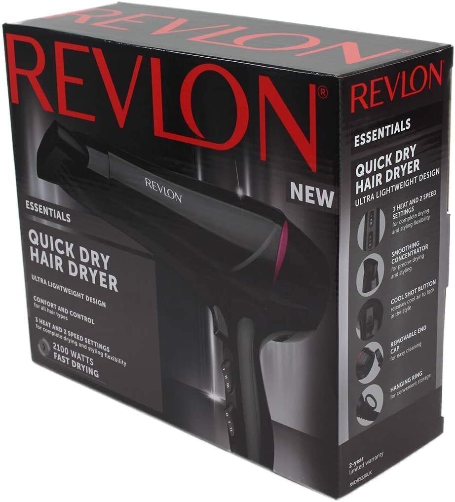 Hair Dryer Revlon Essentials Quick Dry 2100 Watt RVDR5228UK Concentrator