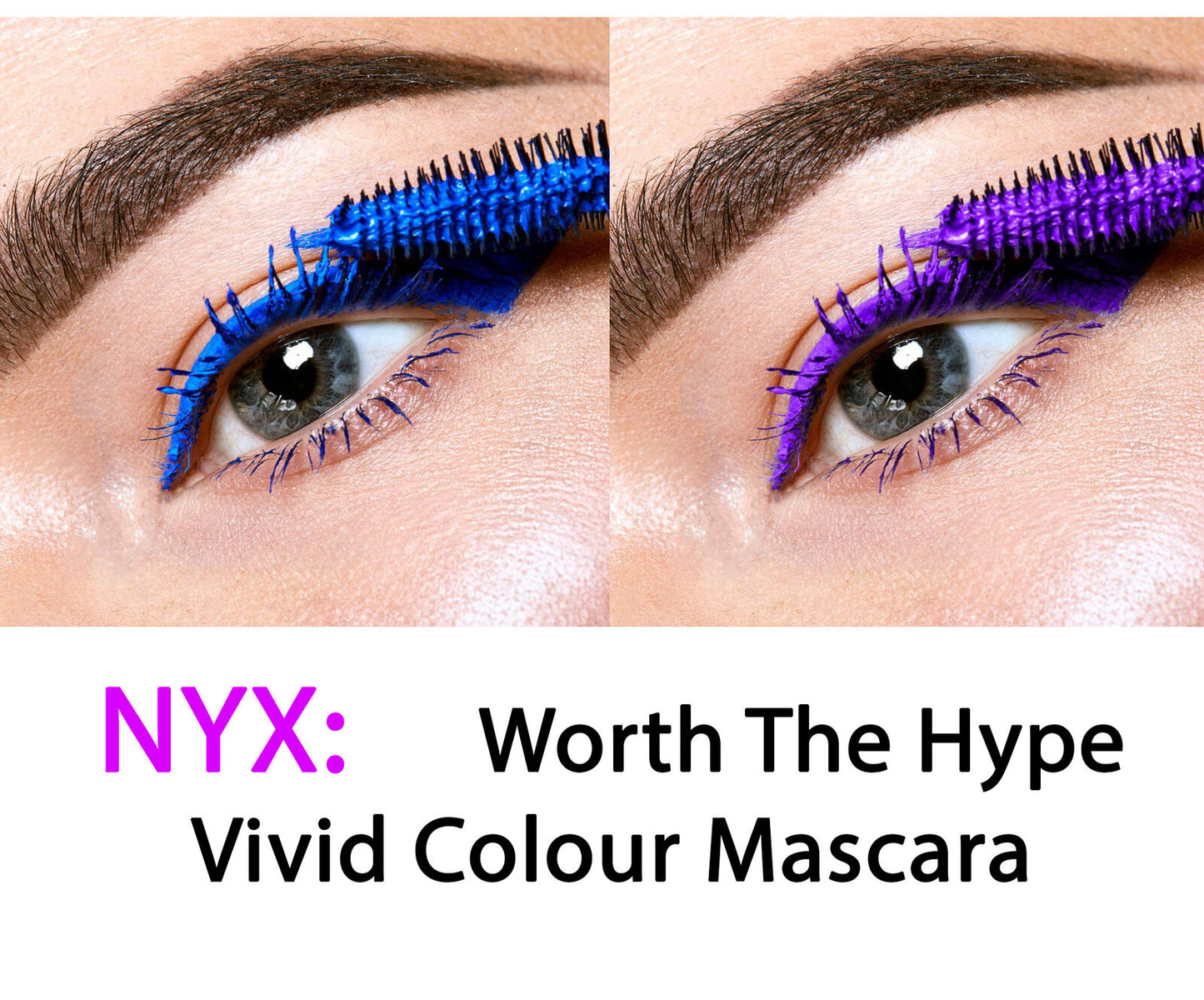 NYX Makeup Worth the Hype Volumizing & Lengthening Mascara Blue Purple